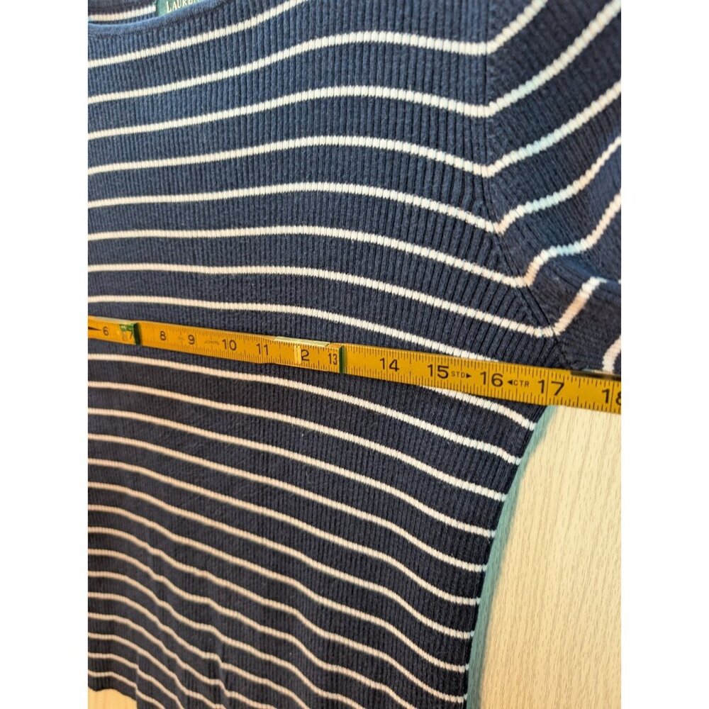 Lauren Ralph Lauren Sweater Womens Medium Ribbed Pullover Crewneck Long Sleeve - Picture 5 of 6
